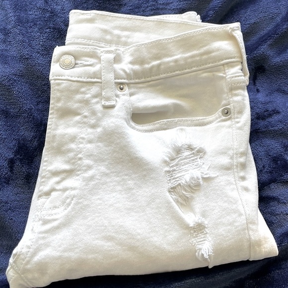 Abercrombie & Fitch Men’s White Ripped Super Skinny Stretch Jeans, Size 28 - Picture 2 of 13